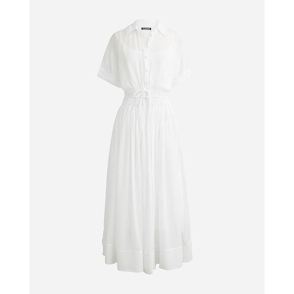 J. Crew Chiffon Shirt Dress size 2 - Picture 1 of 5